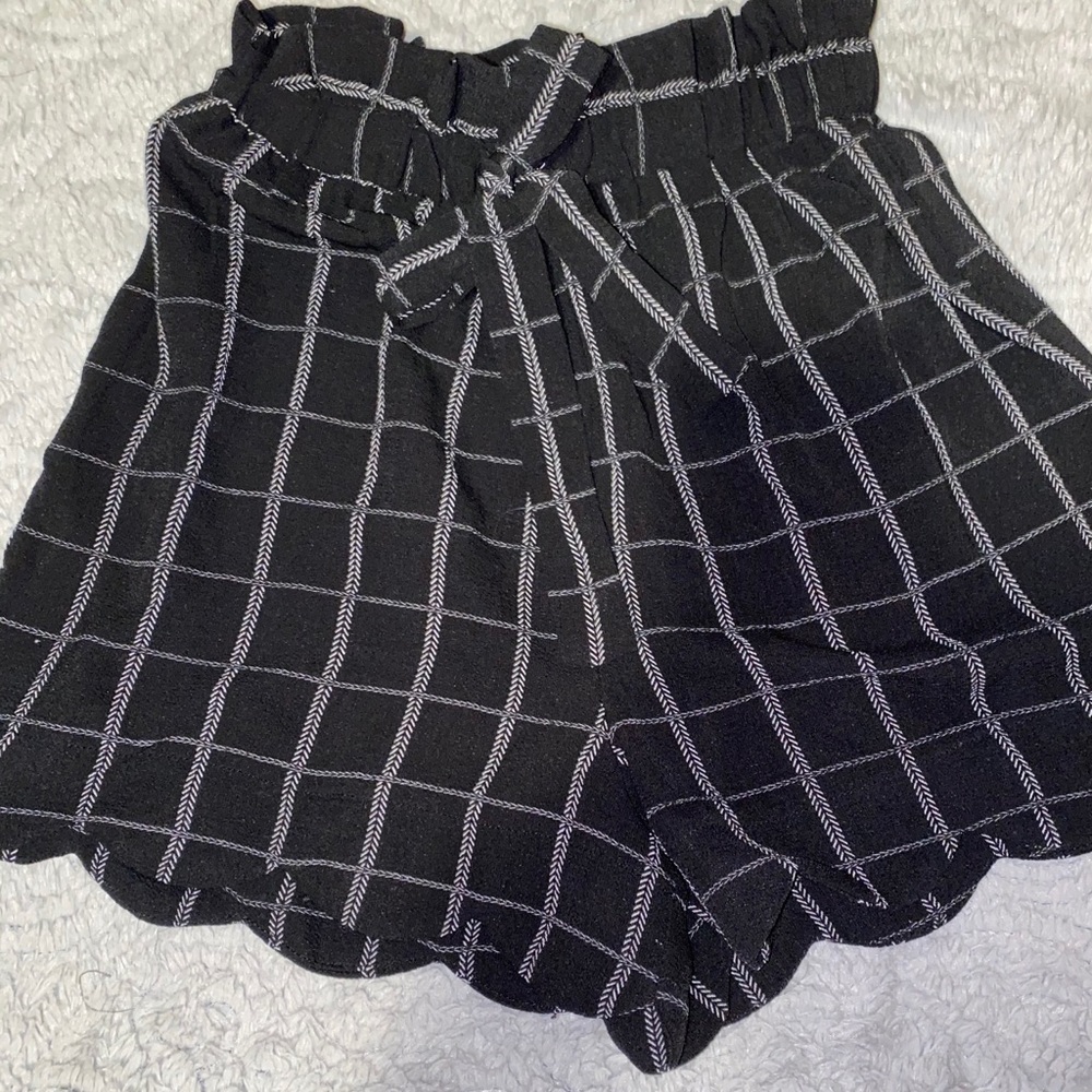 black high waisted shorts